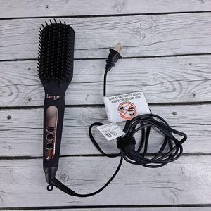 Lange Le Vite Ceramic Straightening Brush HT018Y Adjustable Temperature Black